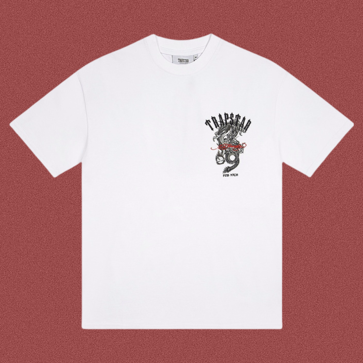 Trapstar Small Dragon & Arch Logo Graphic Tee - White