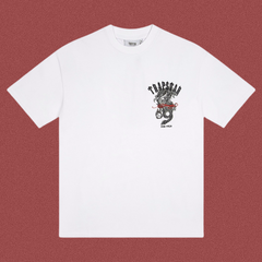 Trapstar Small Dragon & Arch Logo Graphic Tee - White