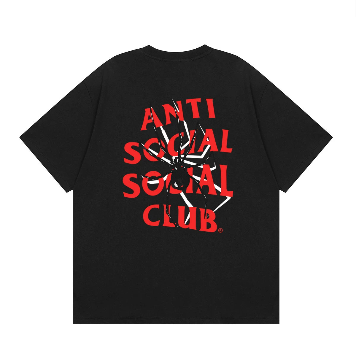 Anti Social Social Club Spider Red Logo T-Shirt - Black