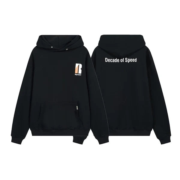 Represent "Decade of Speed" Graphic Heavyweight Hoodie - Black