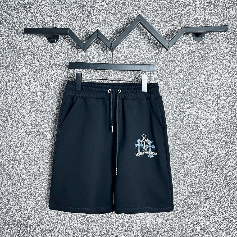 Chrome Hearts Black Multi-Cross & Logo Sweatshorts