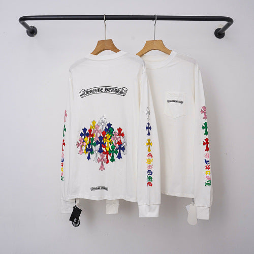 Chrome Hearts Multi-Color Cross Cluster Long Sleeve (White)