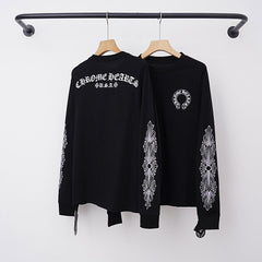 Chrome Hearts Back Script Banner & Sleeve Long Sleeve (Black)