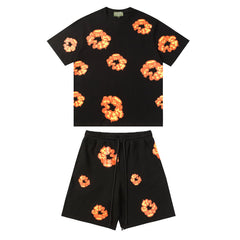 Denim Tears Flame Cotton Wreath  Set - Black/Yellow Orange
