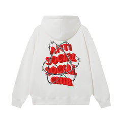 Anti Social Social Club Barbed Wire Logo Hoodie - White