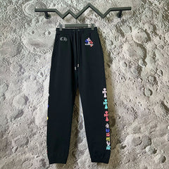 Chrome Hearts Multi-Color Cross Applique Lounge Pants (Black)