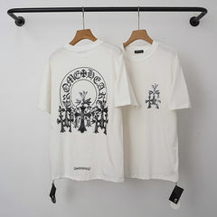 Chrome Hearts Arch Multi-Cross Horseshoe Short Sleeve T-Shirt (White)