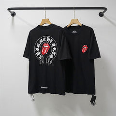 Chrome Hearts x The Rolling Stones Horseshoe Tongue T-Shirt (Black)