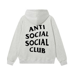 Anti Social Social Club Classic Logo Hoodie - Light Grey/Black