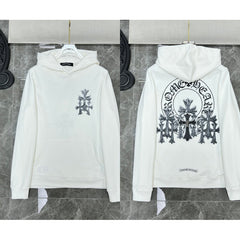 Chrome Hearts Multiple Cross & Horseshoe Hoodie (White)