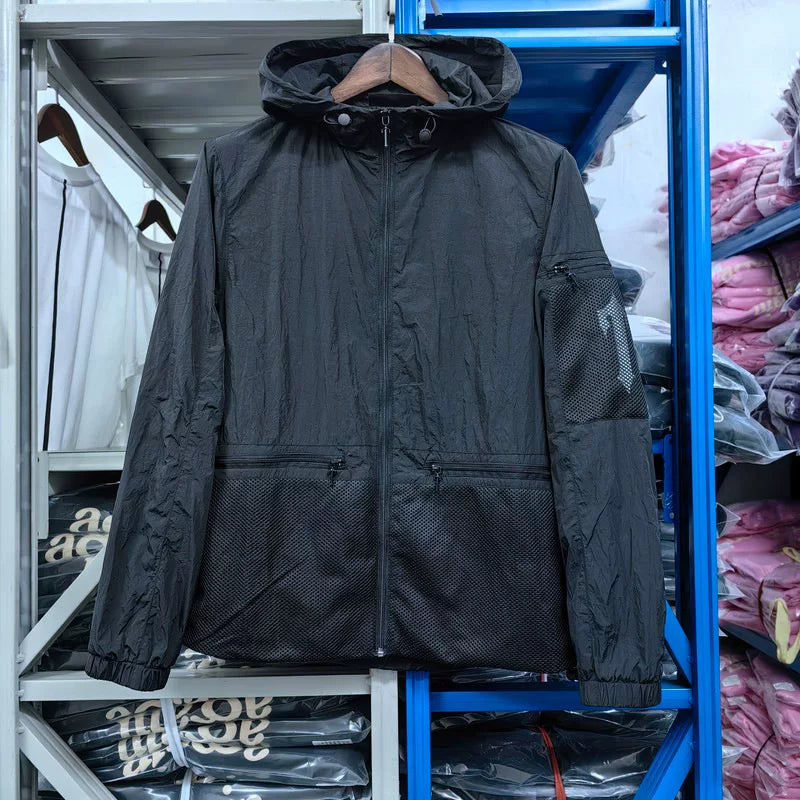 Trapstar Hooded Technical Windbreaker - Black