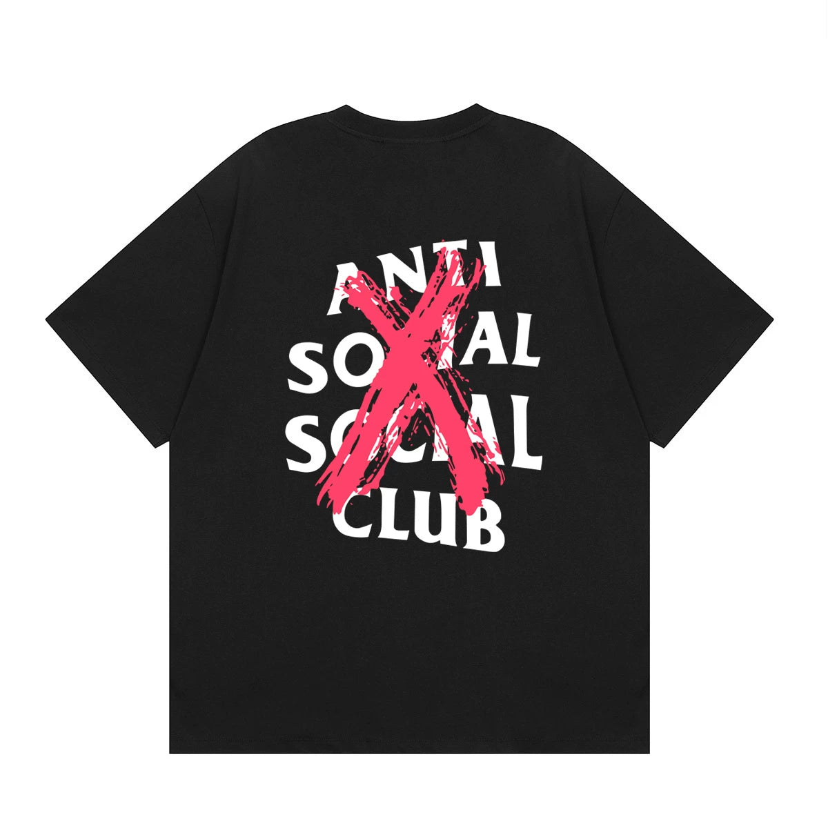 Anti Social Social Club Red X-Cross Logo T-Shirt - Black