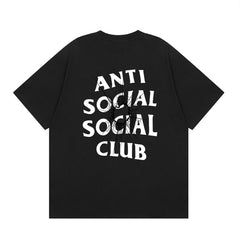 Anti Social Social Club Distressed Texture Logo T-Shirt - Black