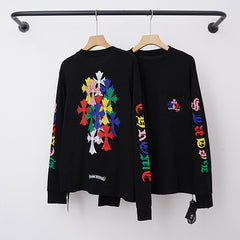 Chrome Hearts Multi-Color Cross Cluster & Chest Emblem Long Sleeve (Black)