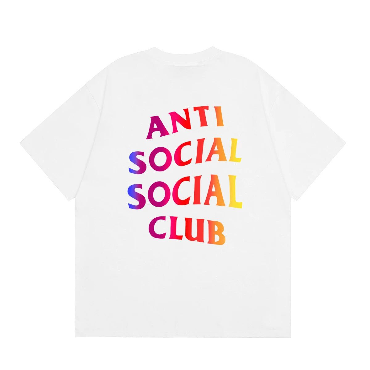 Anti Social Social Club Gradient Rainbow Logo T-Shirt - White