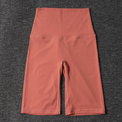 Nylon Women's Shorts Gym Yoga Cycling Shorts High Waist Elastic Breathable No T Line Fitness Womens Clothing 24 Colors