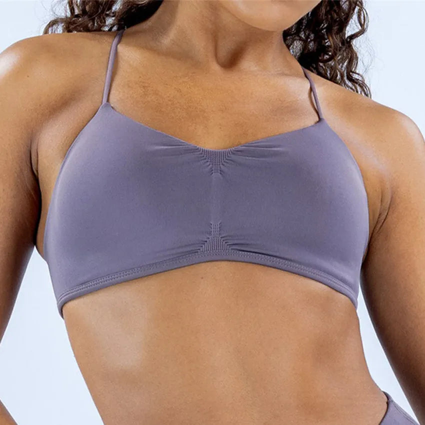 Vision Shorts Matching Bra Gym Clothes Women Seamless Tops Sports Bra And Sleeves Cross Fitness Running Cycling
