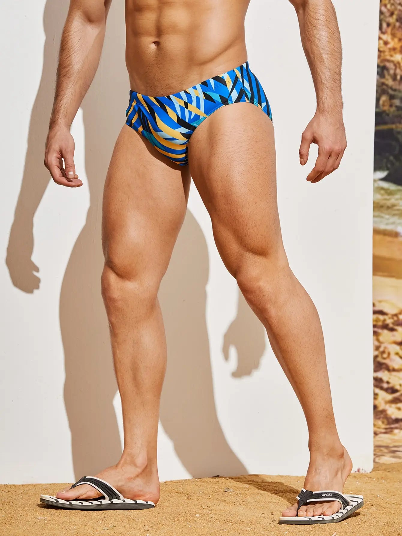 Men's Adult Swim Briefs Triangle Racing Professional Competition Questions: Reduce Resistance in  Tight Swimsuit