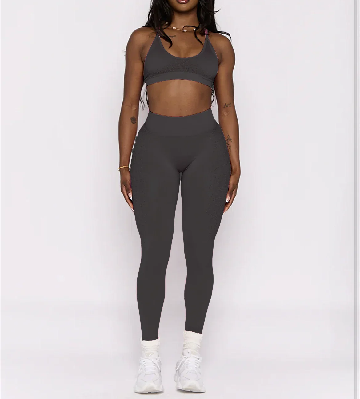 2PCS Pad Women Sport Sets Push Up Yoga Pants Hollow Back Gym Fitness Bra Workout Running Leggings, Seamless Sets