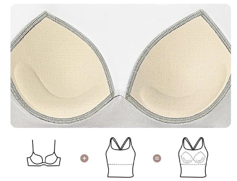 Yoga Crop Top Build In Cups Gym Crop Top Fitness Crisscross Back yoga Bras Fitness Crop Gym Tops Upgrade Soft Fabric