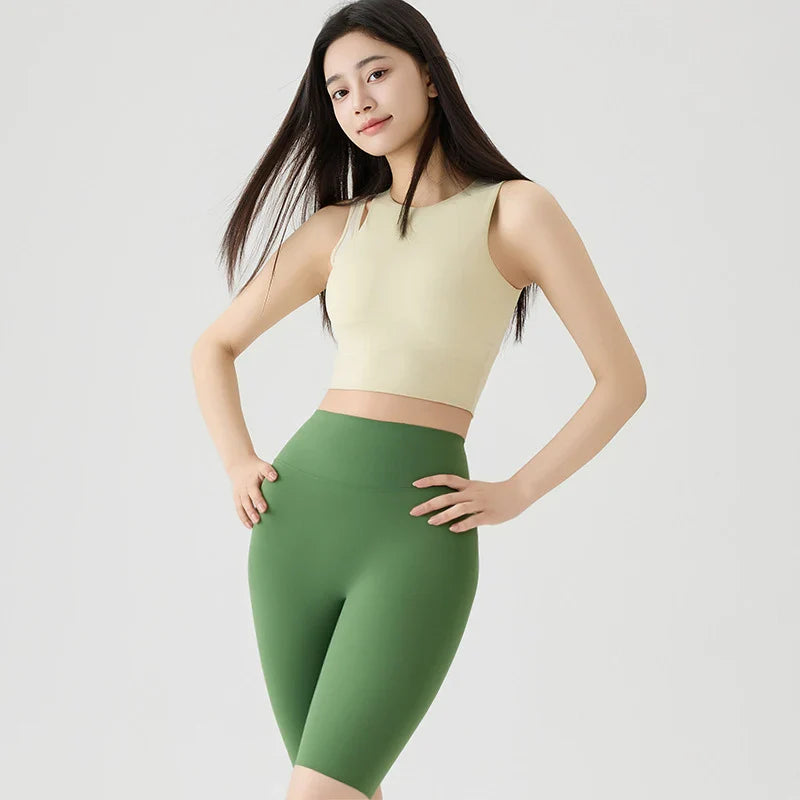 Summer Thin Seamless Sharkskin Cycling Shorts Women Tight Elastic Sport Fitness Running Biker Shorts Slim Gym Yoga Shorts