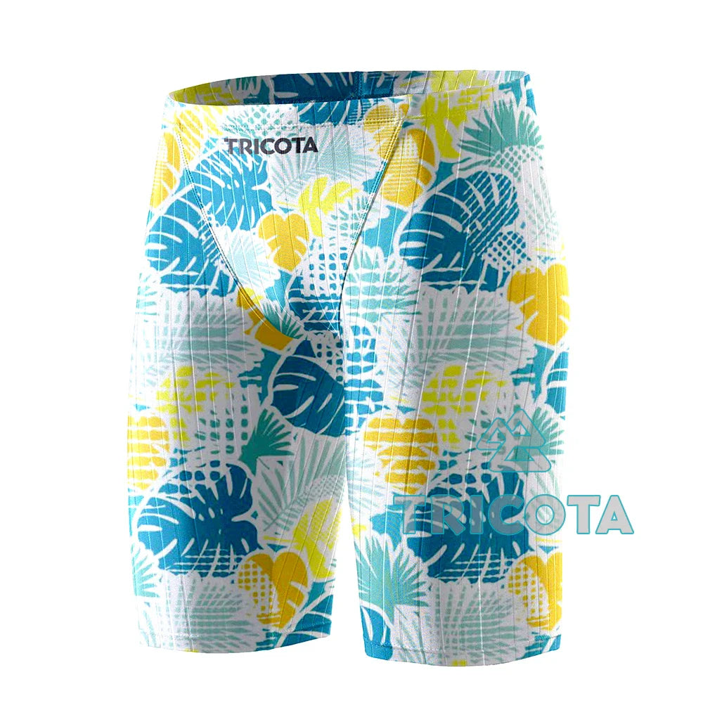 Swim Boxer Summer Men Swimwear Durable Athletic Training Swim Shorts Beach Trunks Breathable Jammer Swimming Trunks Tight Surfing Shorts