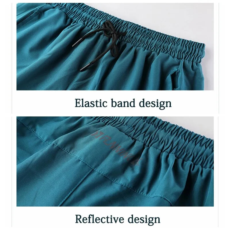 (S-3XL)Sports Shorts Men's Running Summer Cooling Thin Quick Dry Basketball Loose Fitness Training Casual Capris Short Pants