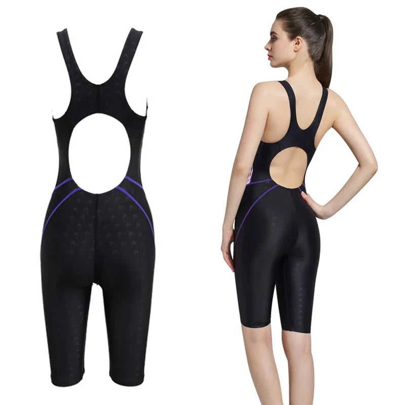BanFei Professional Athletic Swimwear Women One piece Swimsuit Quick Dry Swimming Pool Suit for Girls Trunks Bodysuit