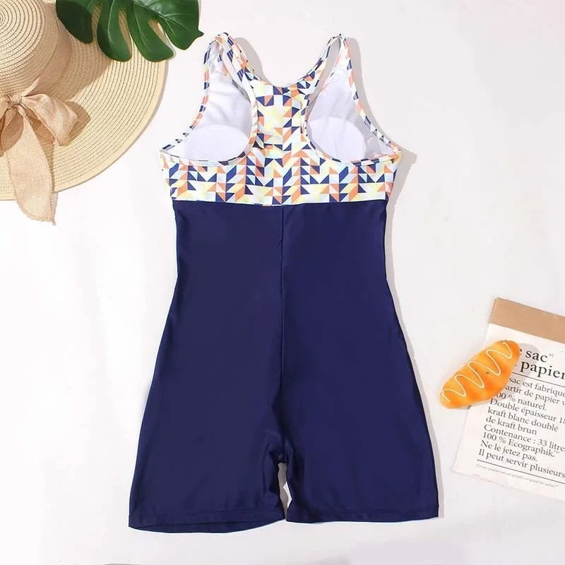 One Piece Swimsuit Closed Women's Swimwear Sports Swimming Wear Bodysuit Beach Bathing Suit Beachwear Pool Bather