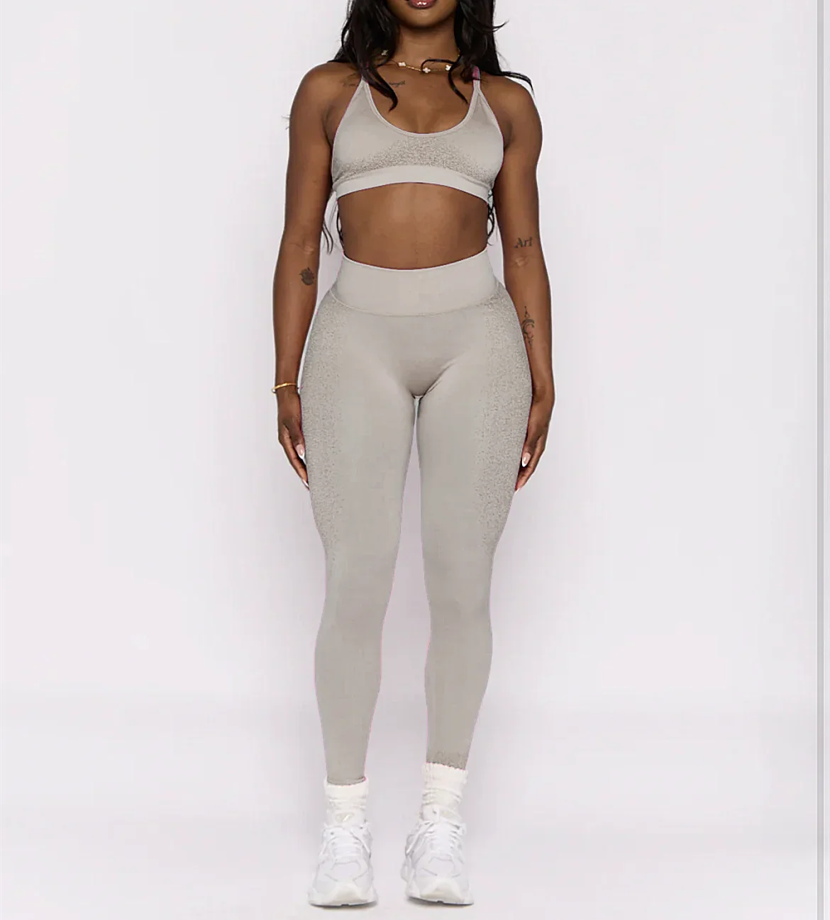 2PCS Pad Women Sport Sets Push Up Yoga Pants Hollow Back Gym Fitness Bra Workout Running Leggings, Seamless Sets