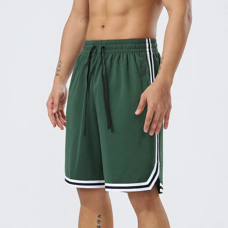 Men's Summer Jogging Sweatpants Fitness Training Short Bodybuilding Scanties Lightweight Loose Fitting Lace Up Gym Shorts