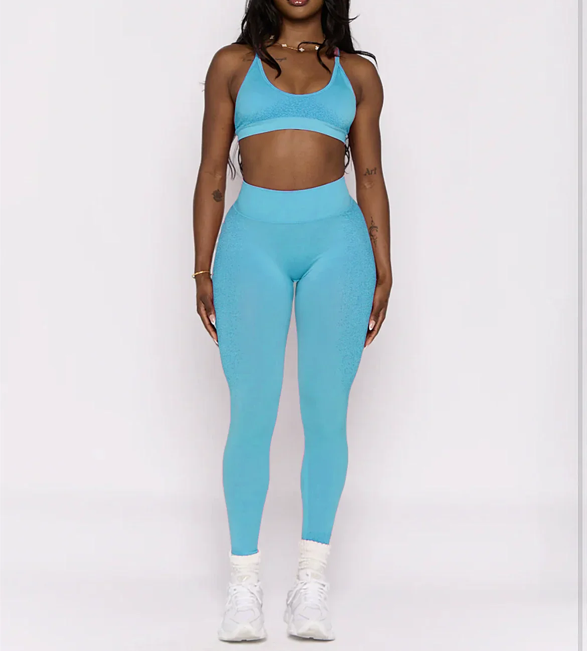 2PCS Pad Women Sport Sets Push Up Yoga Pants Hollow Back Gym Fitness Bra Workout Running Leggings, Seamless Sets