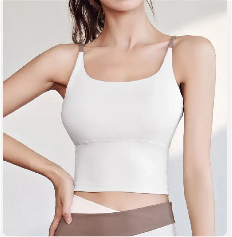 Yoga Crop Top Build In Cups Gym Crop Top Fitness Crisscross Back yoga Bras Fitness Crop Gym Tops Upgrade Soft Fabric