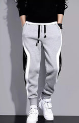 Spring Autumn Men's Sports Pants Male Loose Fitting Leggings Patchwork Running Training Casual Pants Fashion Outfit Trousers