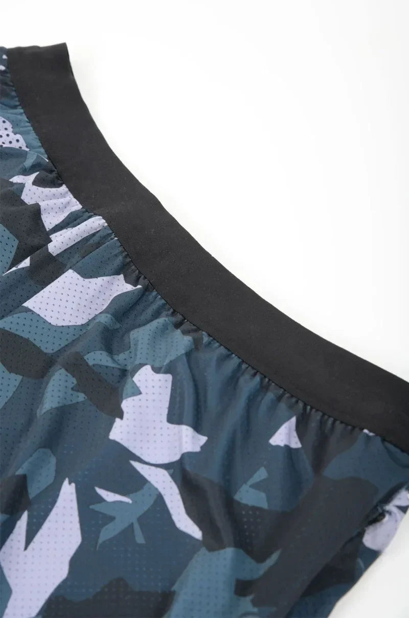 Men's Running Shorts Double-deck Fitness Sport Jogging Short Pants Sportwear Bodybuilding Workout Shorts Training Gym Shorts Men