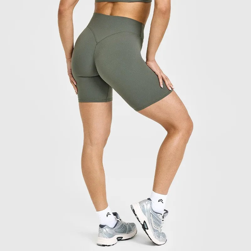 Women's yoga sport shorts with high waist, buttock-raising and tight fit pants for cycling, fitness and running
