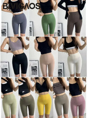 Summer Thin Seamless Sharkskin Cycling Shorts Women Tight Elastic Sport Fitness Running Biker Shorts Slim Gym Yoga Shorts