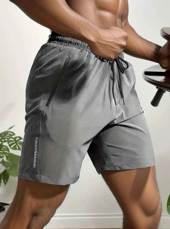Men's Bottoms for Summer Gym Workout Running Cycling, Quick Drying Breathable Drawstring Waist Sports Shorts