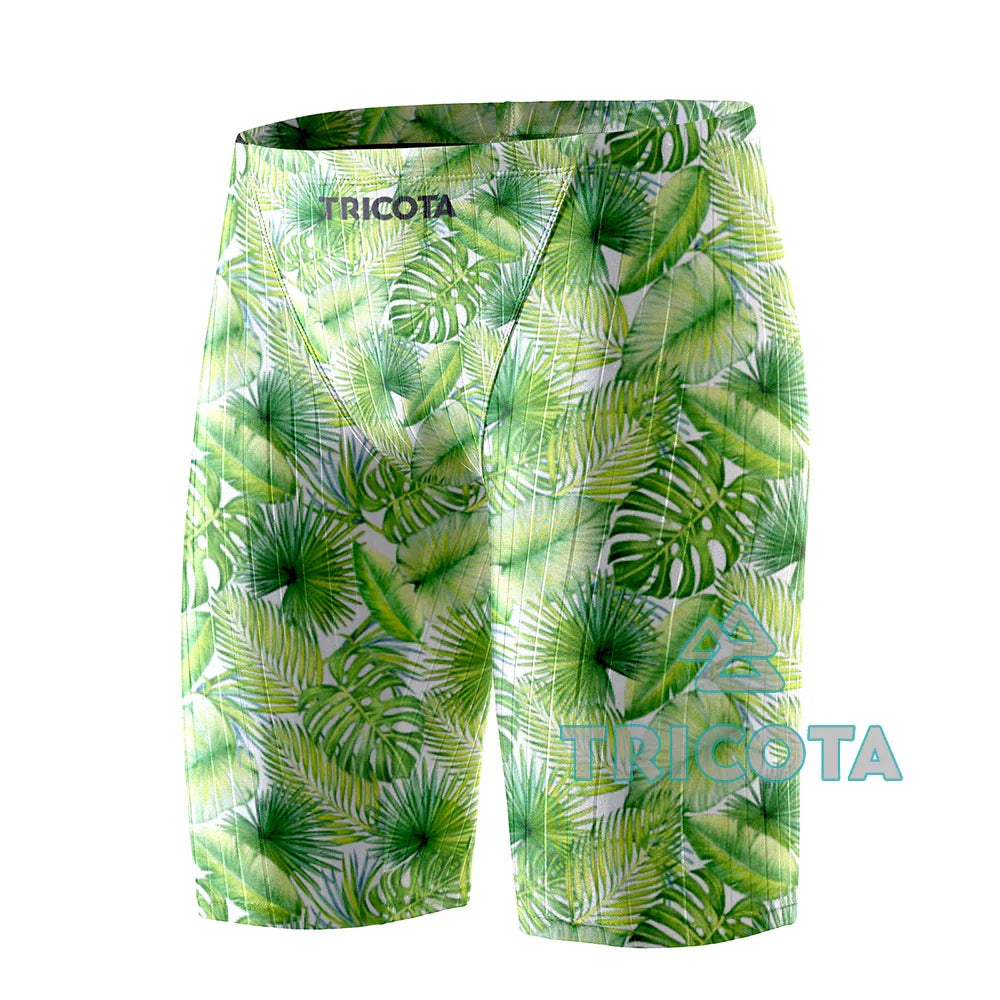 Swim Boxer Summer Men Swimwear Durable Athletic Training Swim Shorts Beach Trunks Breathable Jammer Swimming Trunks Tight Surfing Shorts