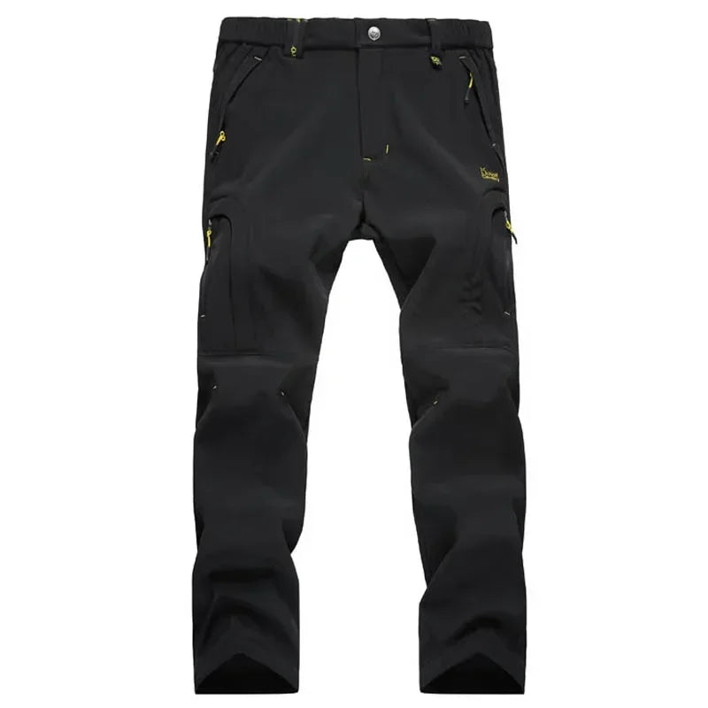 Plus Size 6XL 7XL 8XL Men's Thicken Snow Ski Waterproof Softshell Pants Winter Tactical Camping Hiking Snowboard Fleece Trousers