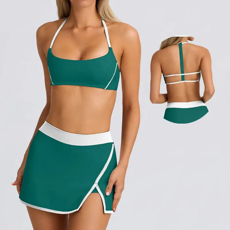 Set Two Piece Tennis Skirt Sets Women Mini Skirt Set Going Out Golf Skort Athletic Skirt Pickleball Outfit