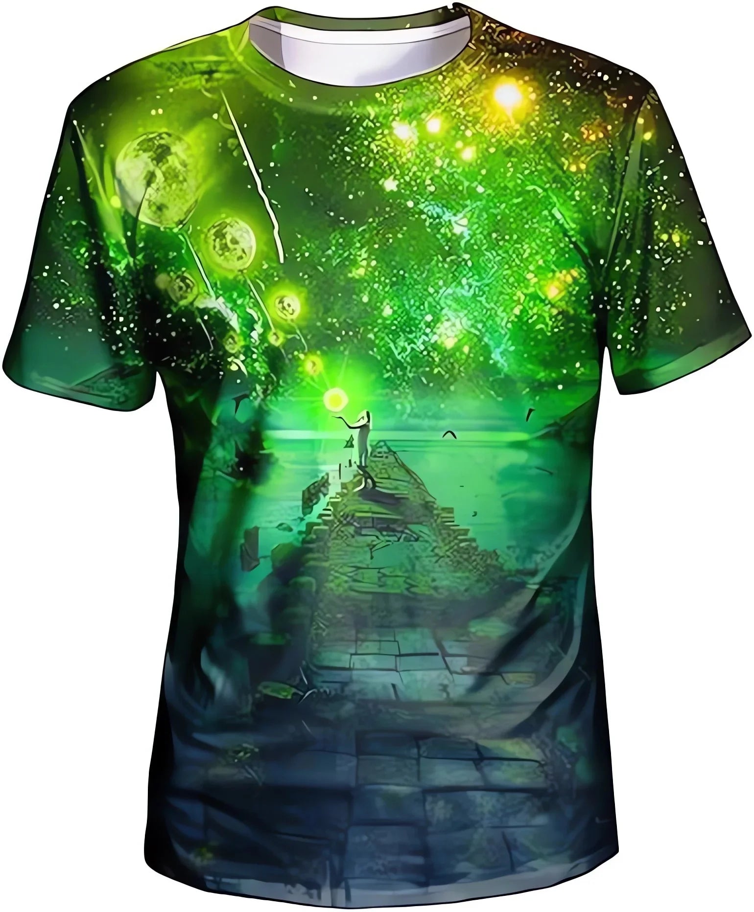 Neutral Color 3D Pattern T-shirt Sleeve with Round Neck Digital Design Suitable for Young People's Fashion and Trendy Comfort
