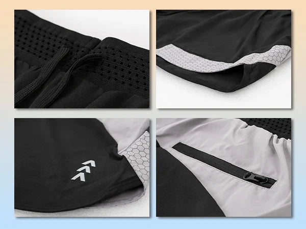 Men's Solid Drawstring Waist Pocket Shorts, Regular Fit Casual Breathable Quick Drying Swimming Shorts, Men's Bottoms for Summer