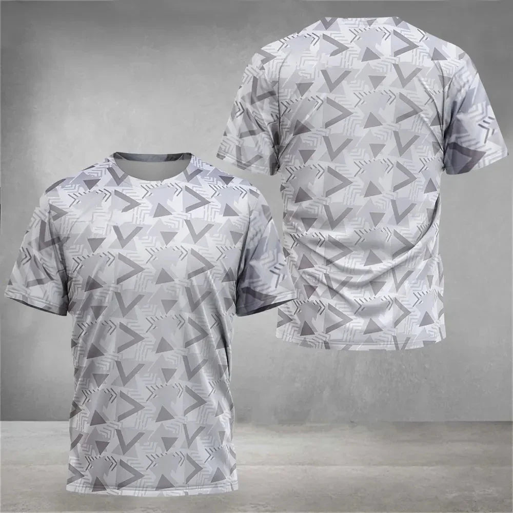 Gym T-Shirts Men's O-Neck Tennis Short Sleeve Male Breathable Fitness Outdoor Sports Tops Casual Running Badminton Sportswear