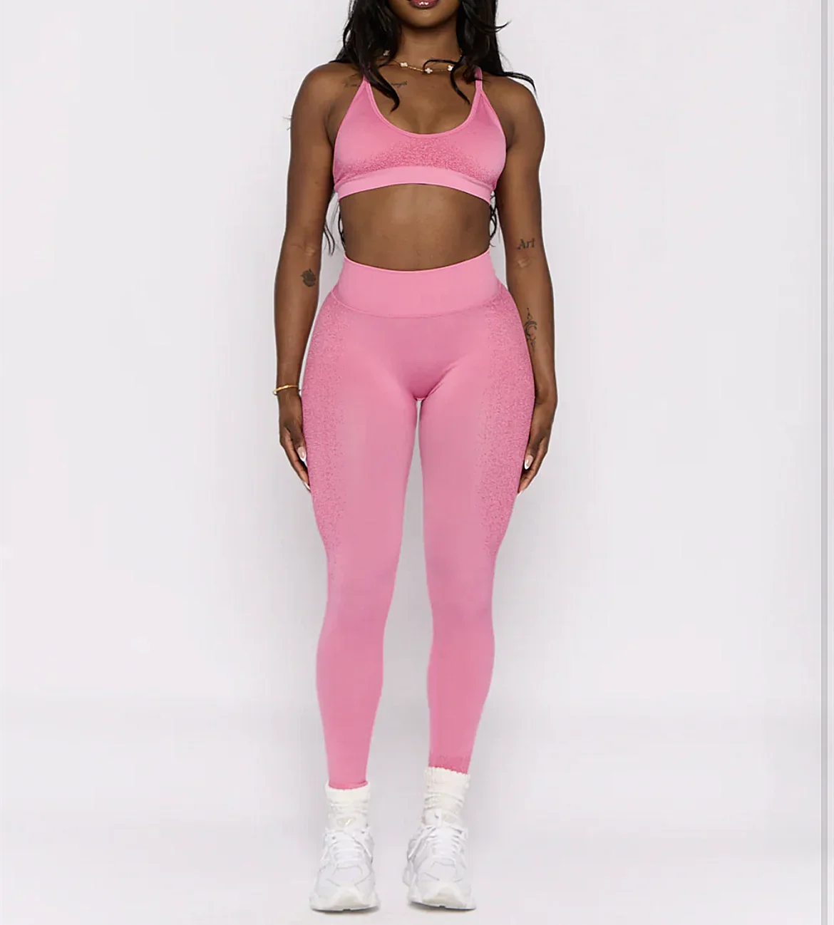 2PCS Pad Women Sport Sets Push Up Yoga Pants Hollow Back Gym Fitness Bra Workout Running Leggings, Seamless Sets