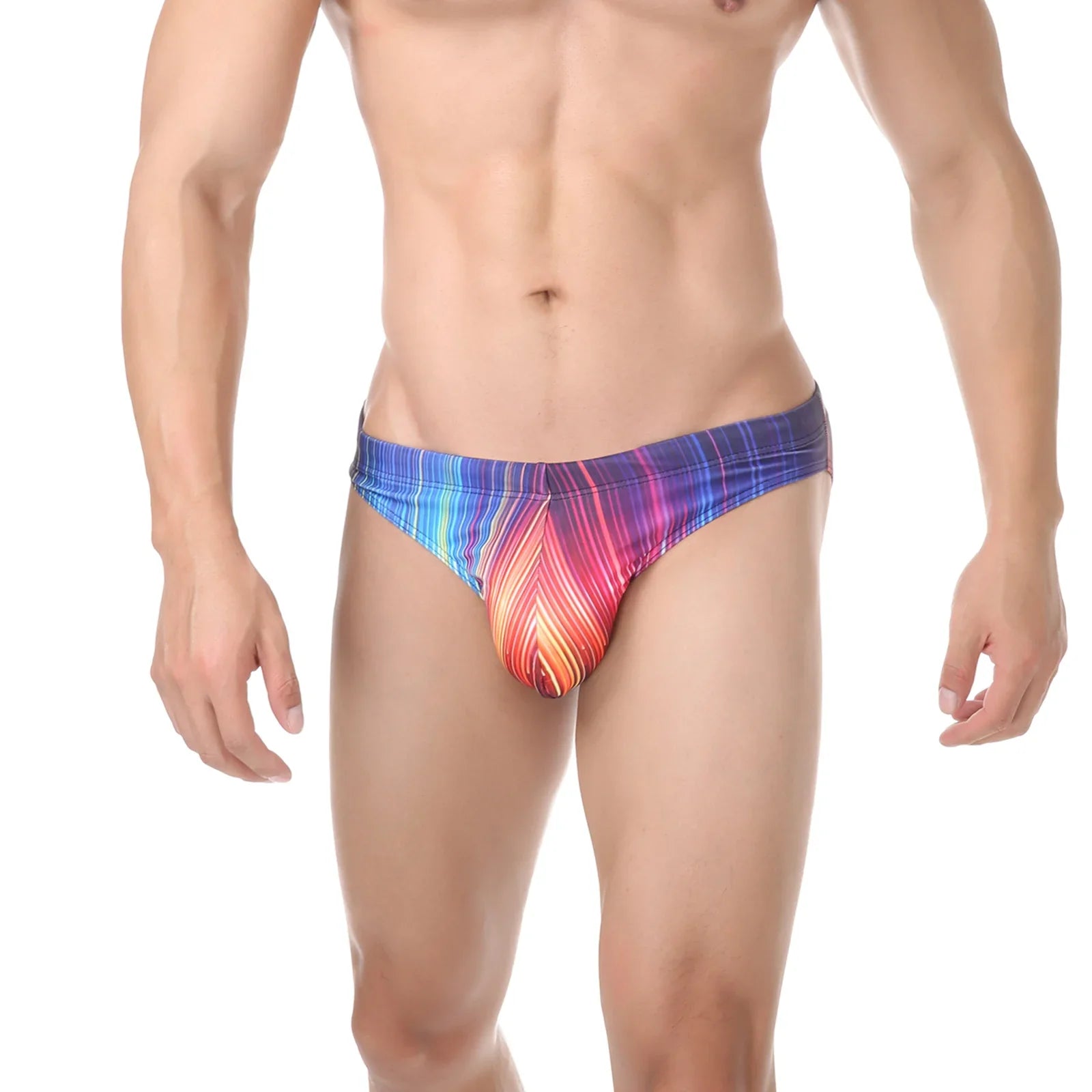 Men's Swimsuit Swim Briefs Swimwear Leopard Elastic Underwear Low Rise Beachwear Pool Party Sunbathing Slips hombre