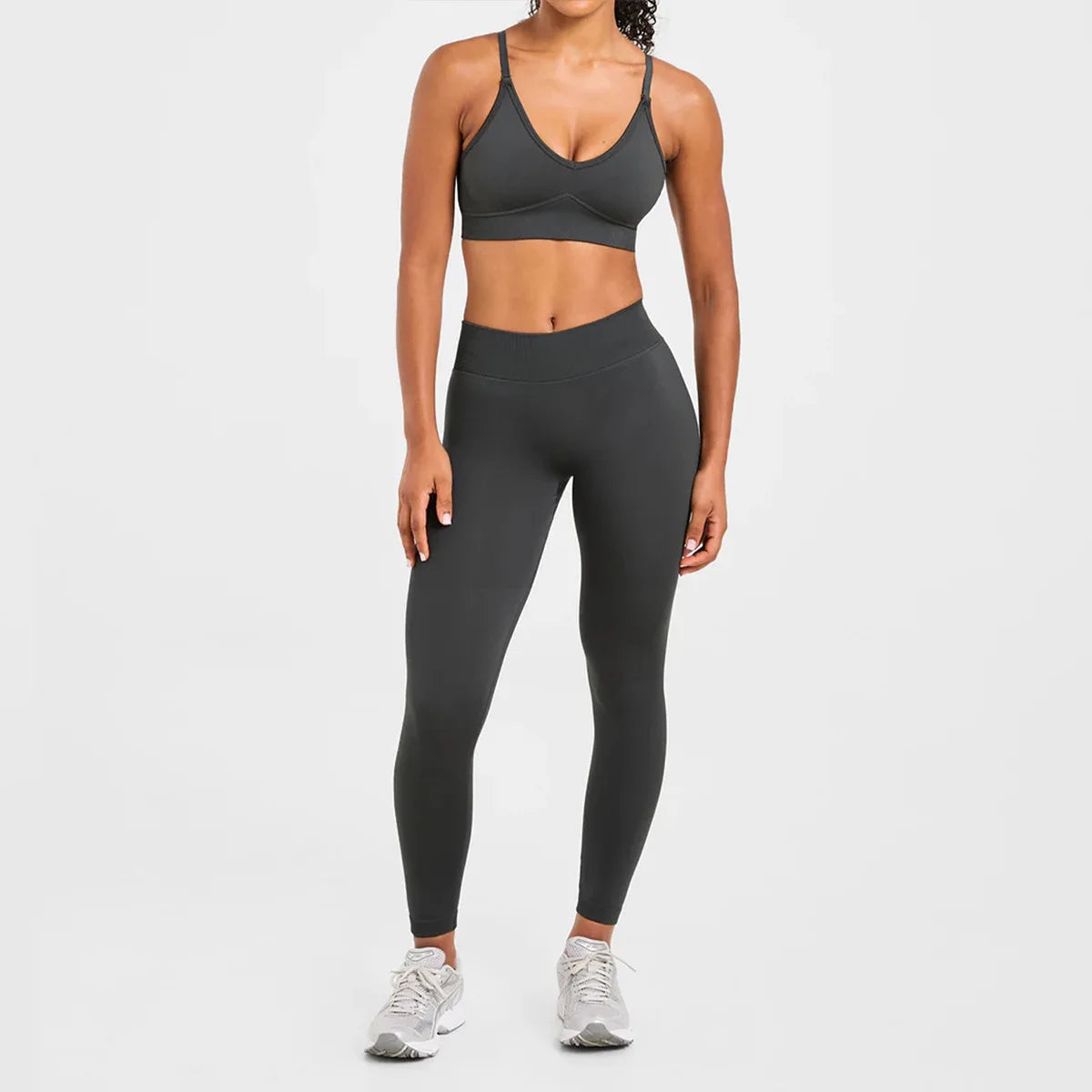 Seamless Yoga Set Gym Suits With Shorts Crop Top Bra Women's Pants 2 Pieces Set Running Workout Outfit Fitness Clothing