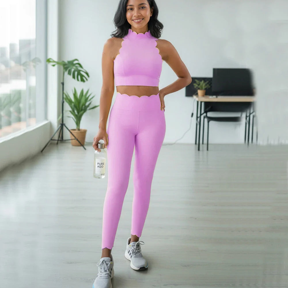 2PCS Yoga Set Women Gym Sportswear Sport Bra Beauty Back Workout Tops High Waist Yoga Pants Hip Lift Gym Leggings