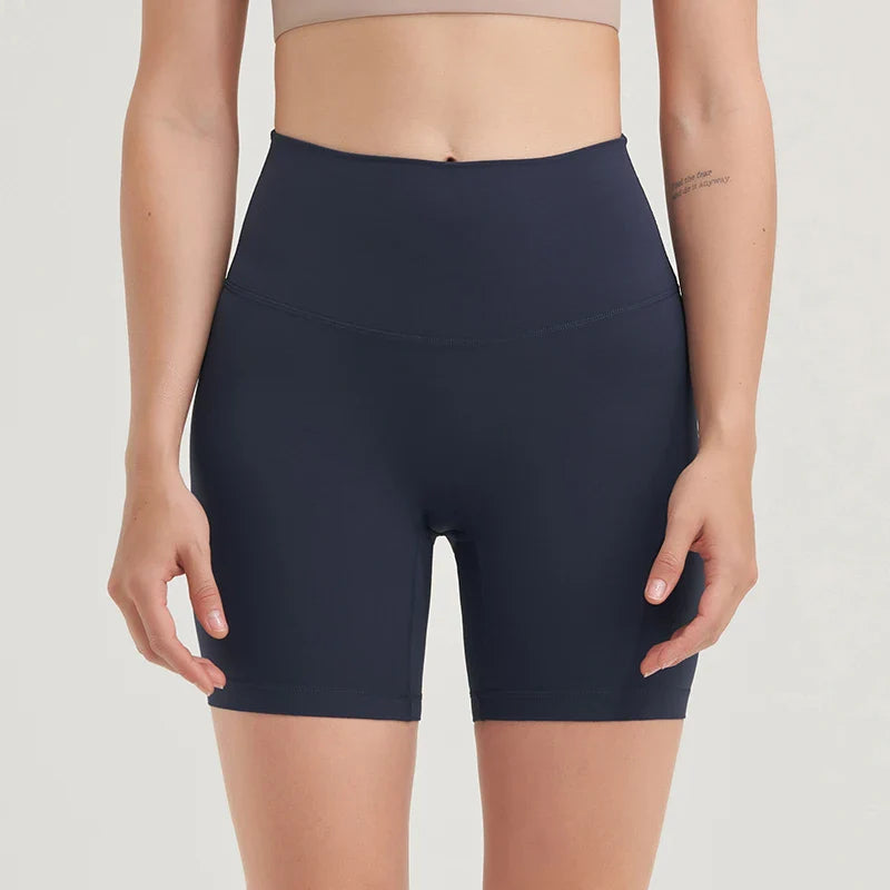 Nylon Women's Shorts Gym Yoga Shorts Leggings High Waist Elastic Tight Breathable No Awkward Lines Women's Cycling Shorts
