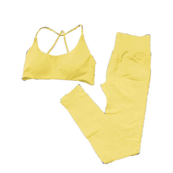 1/2PCS Sportswear Dynamic Twist Women Tracksuits Yoga Set Gym Fitness Jacket Sports Bra Gym Scrunch Leggings Active Wear